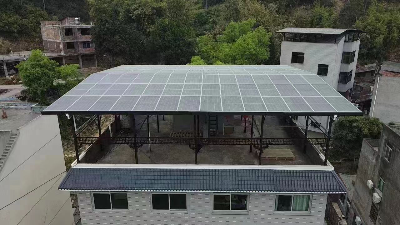 定州15kw+10kwh自建别墅家庭光伏储能系统